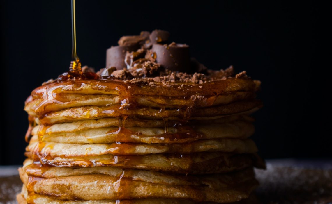 Pancakes with maple syrup