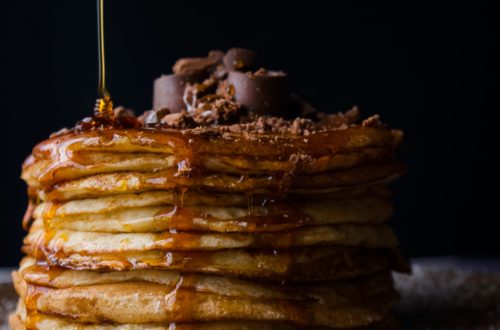 Pancakes with maple syrup