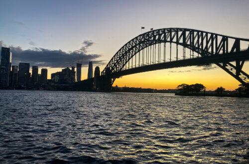 Sunset from Sydney Harbour Bridge